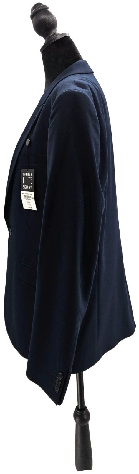 Topman Skinny Fit Suit Jacket Navy Blue Blazer Sport Coat Slim Men's Sz 44R NWT2