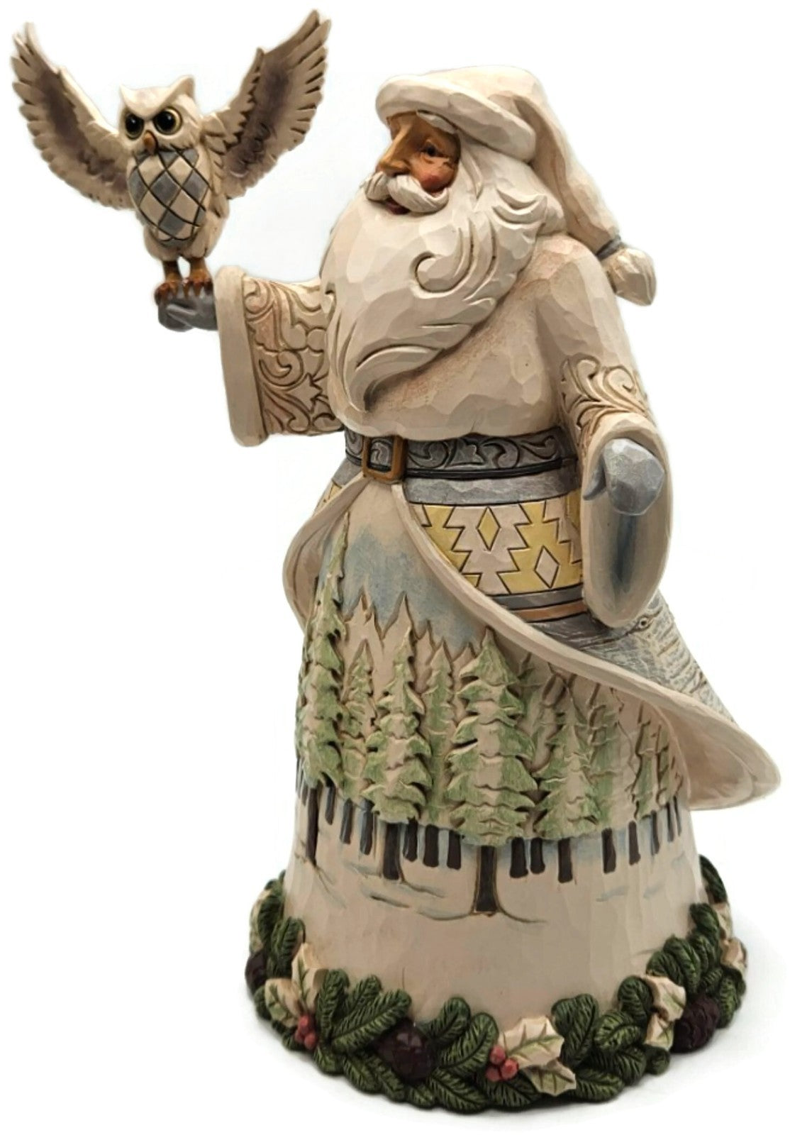 Jim Shore Santa's Woodland Messenger Owl White Resin Enesco Christmas Figurine8