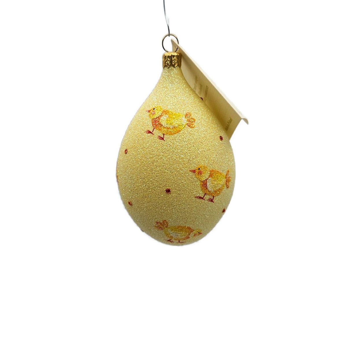 Patricia Breen Chick Egg Yellow Glass Dotted Easter Christmas Ornament 2400NM7