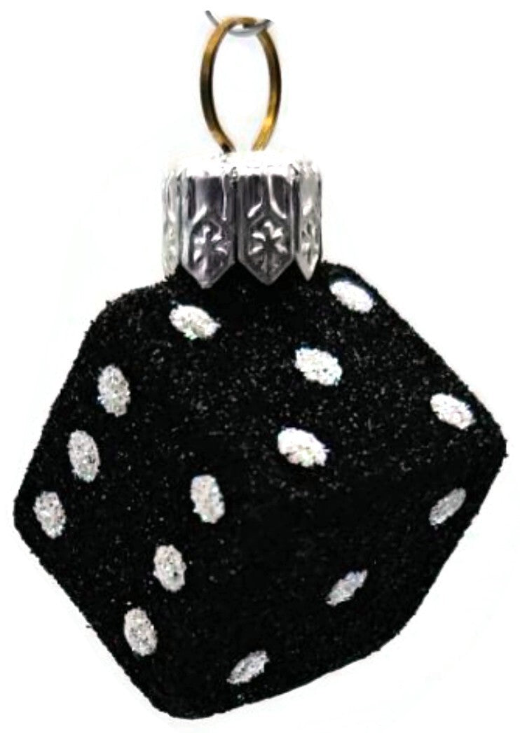 Patricia Breen Dice Pair Black and White 2 Part Mini Christmas Ornament 2377GIFT8