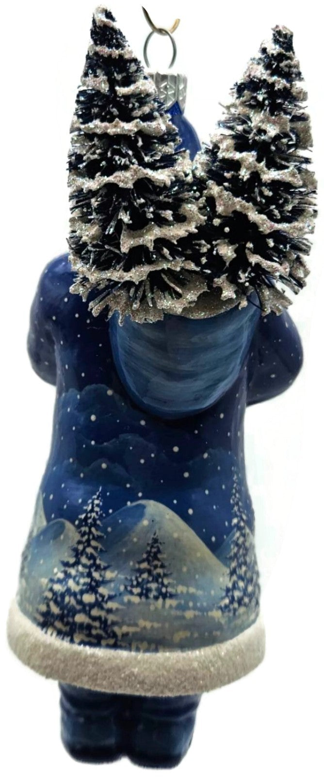 Patricia Breen Oakley Claus Blue Midnight Sleigh Christmas Tree Ornament 34324