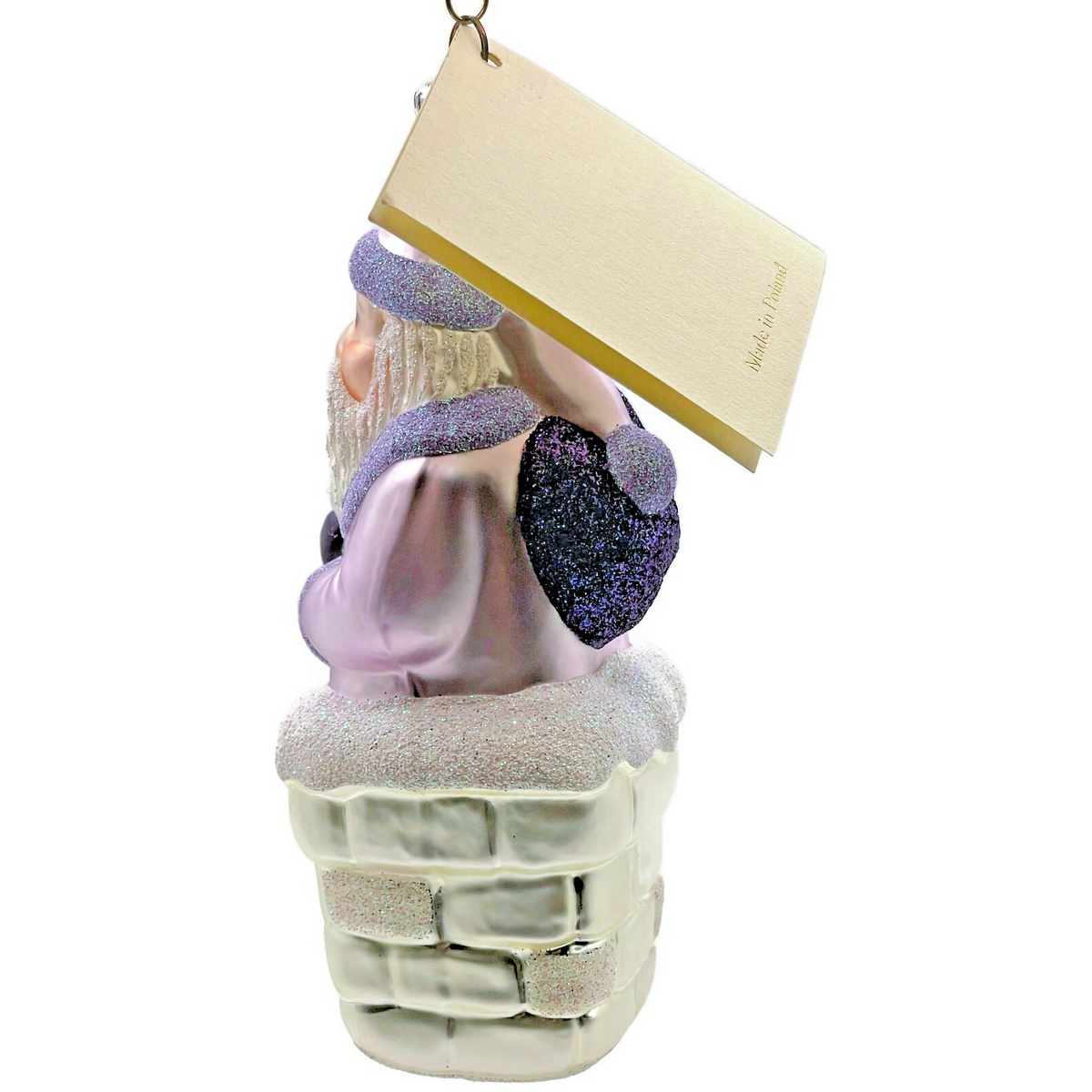 Patricia Breen Here Comes Santa Claus Lavender Chimney Christmas Ornament 96257