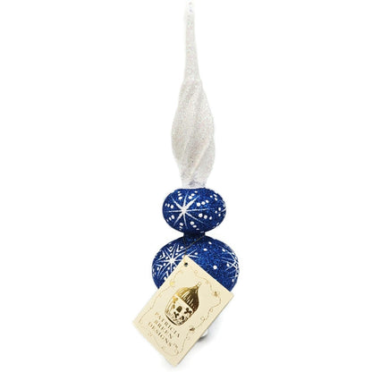 Patricia Breen Miniature Blizzard Finial Cobalt Blue Christmas Tree Topper 97931