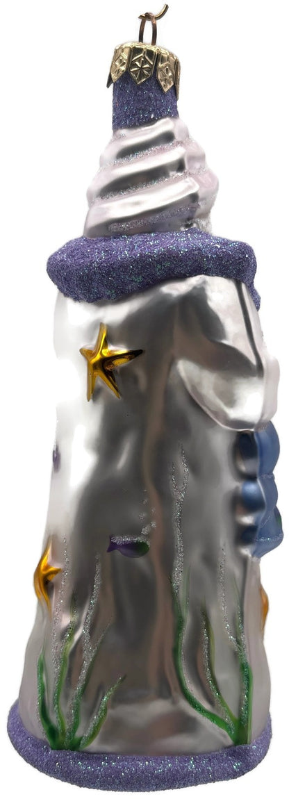 Patricia Breen Poseidon Santa Deep Sea Lavender Summer Nautical Ornament 99945