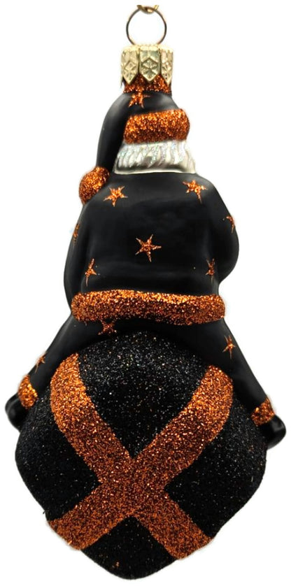 Patricia Breen For You Henry Black Orange BOO Santa Halloween Ornament Item 20134