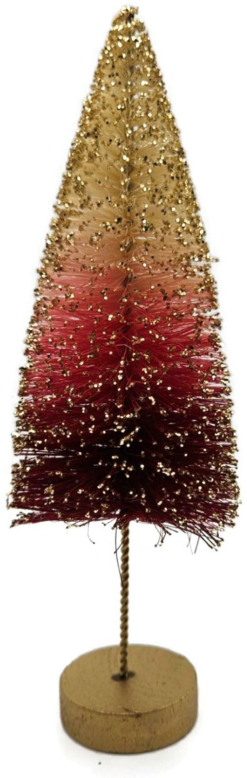 Bethany Lowe Glitter Bottle Brush Strawberries and Cream Christmas Tree Set of 36