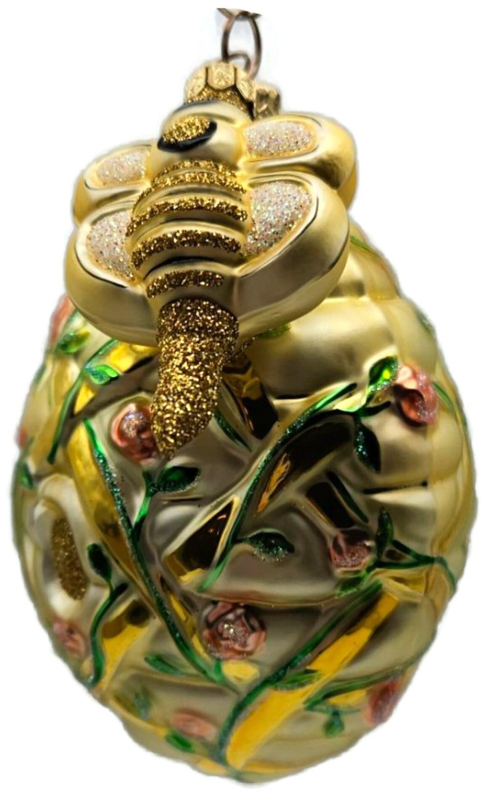 Patricia Breen Trelliage Beehive Pink Rose Gold Bee 2 Part Spring Ornament 20438