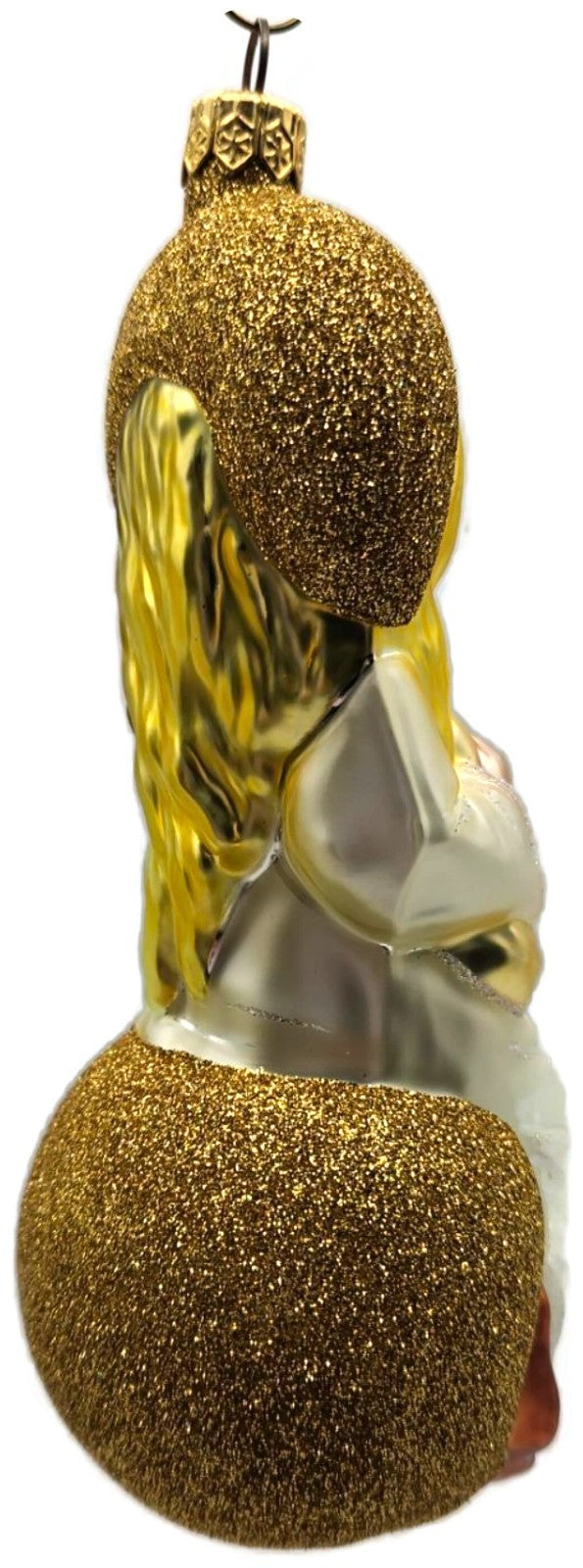 Patricia Breen Seated Madonna Gold Baby Jesus Glass Christmas Tree Ornament 99344