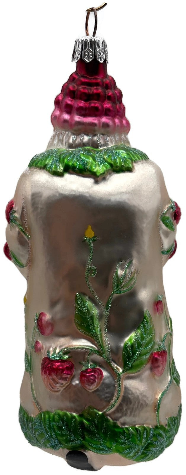 Patricia Breen Raspberry Santa Spring Fruit Green Pink Christmas Ornament 99905
