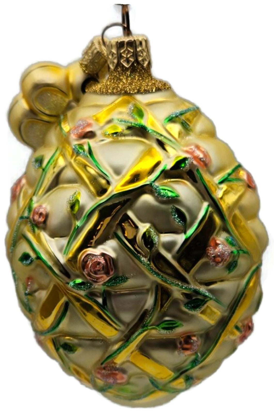 Patricia Breen Trelliage Beehive Pink Rose Gold Bee 2 Part Spring Ornament 20431