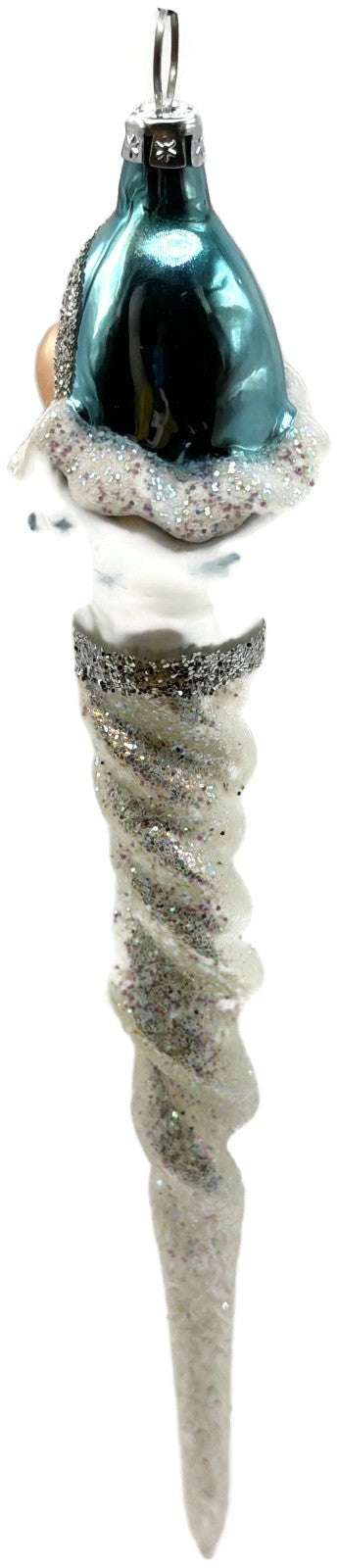Christopher Radko Jack Frost Twisted Icicle Glass Christmas Ornament 93 333 05
