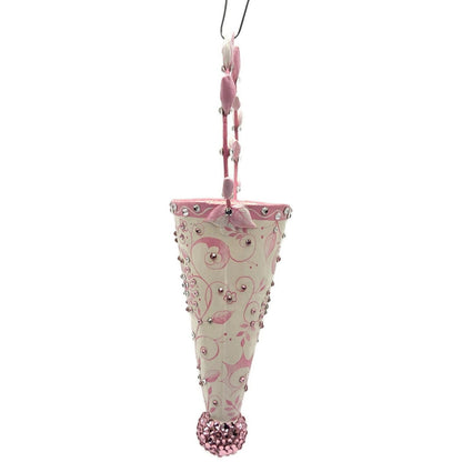 Patricia Breen Christmas Cornucopia Chinoiserie Pink Basket Spring Ornament 32437