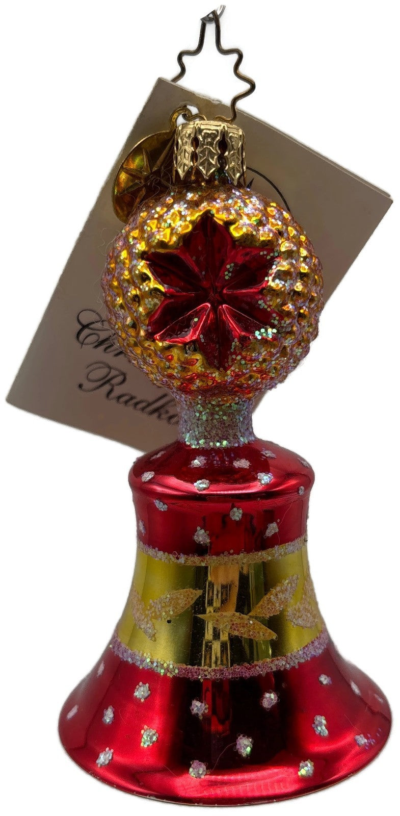 Christopher Radko Kringle Twinkle Bell Reflector Glass Ornament 10114080