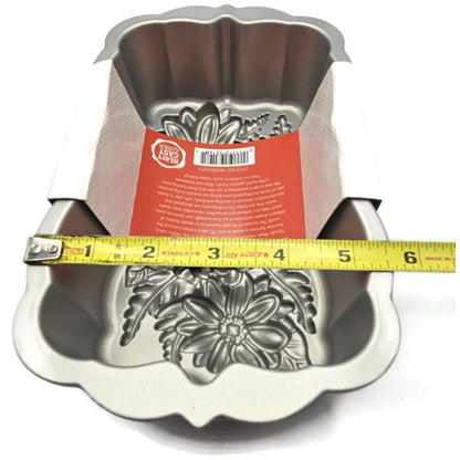 Nordic Ware Wildflower Loaf Cake Pan Heavy Cast Aluminum 6 Cup Non Stick Dessert8