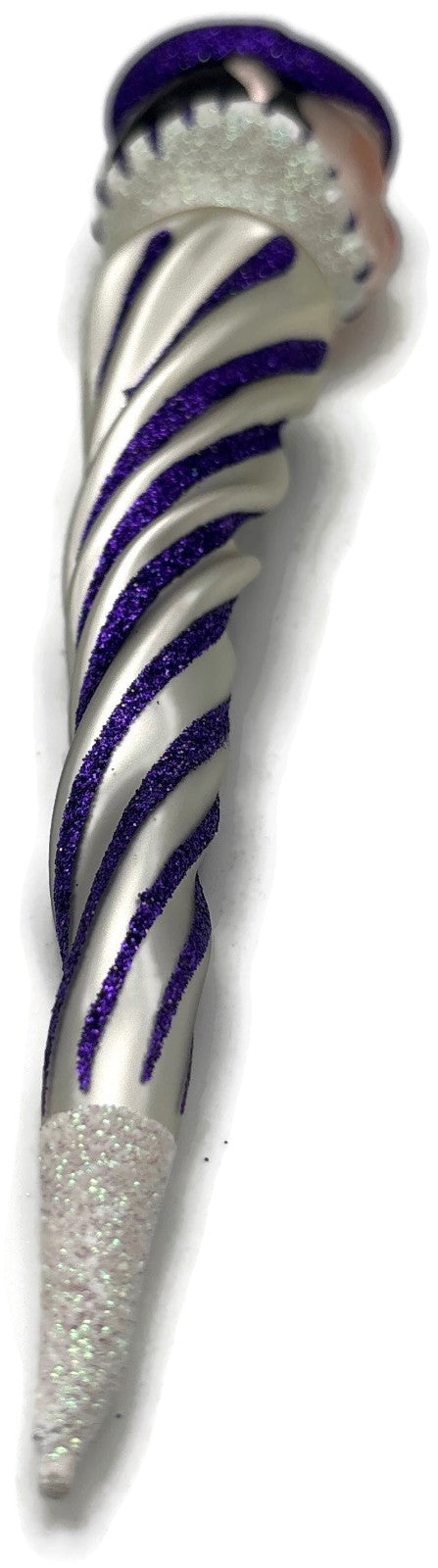 Patricia Breen 1997 French Twist Pearl Purple Glittered Stripes Pearl Tip 95528