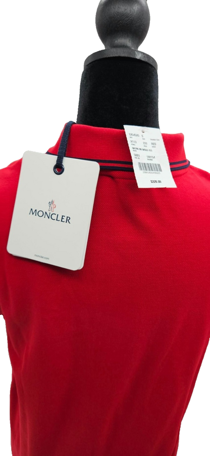 Moncler Maglia Polo Manica Corta Red Men's Size S NWT F10918A70600 8455615