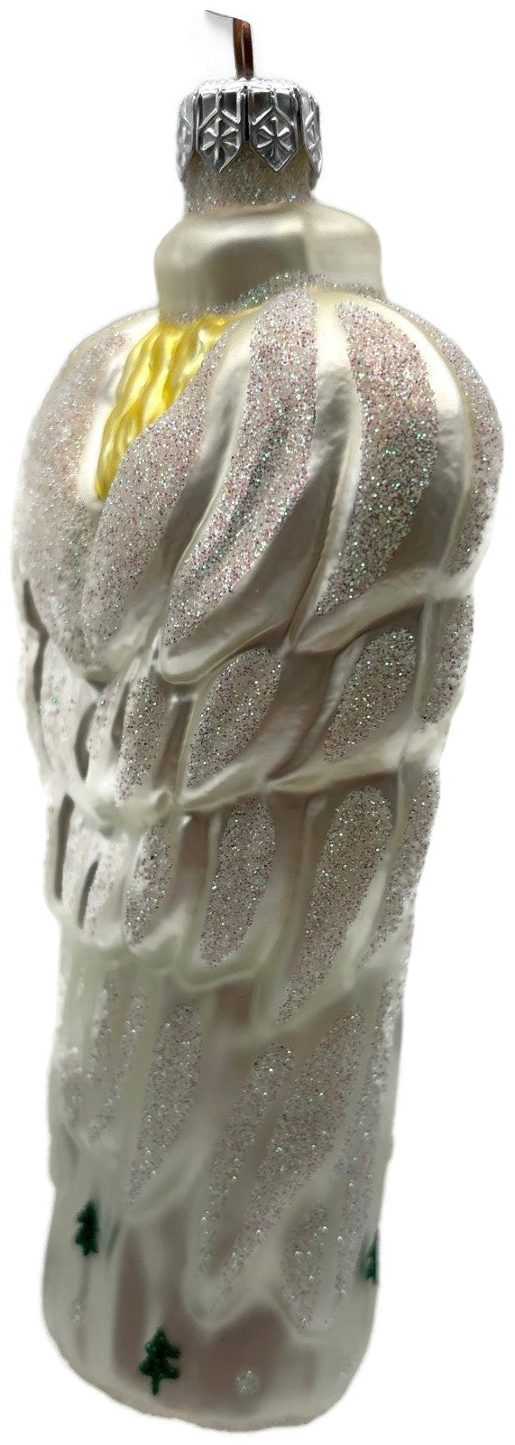 Patricia Breen Noel Angel Pearl White Yellow Green Glass Christmas Ornament 97316