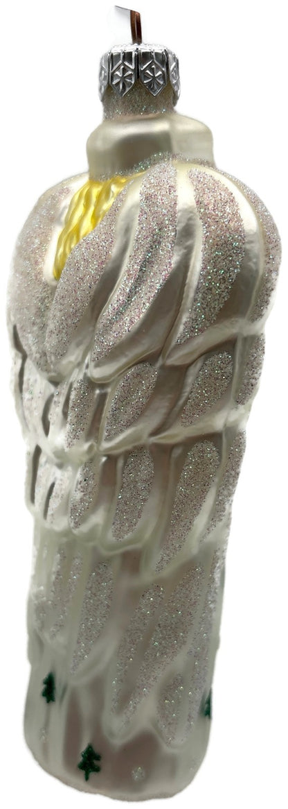 Patricia Breen Noel Angel Pearl White Yellow Green Glass Christmas Ornament 97316