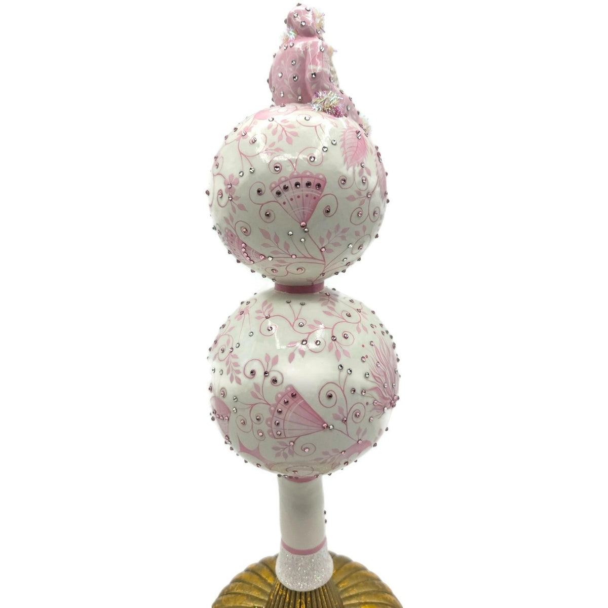 Patricia Breen Summit Finial Chinoiserie Pink Spring Christmas Tree Topper 313310