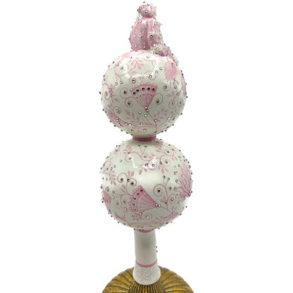 Patricia Breen Summit Finial Chinoiserie Pink Spring Christmas Tree Topper 313310