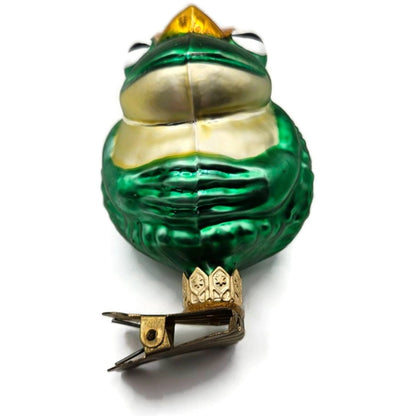 Patricia Breen Frog Prince Green Gold Crown Clip On Christmas Tree Ornament 95562