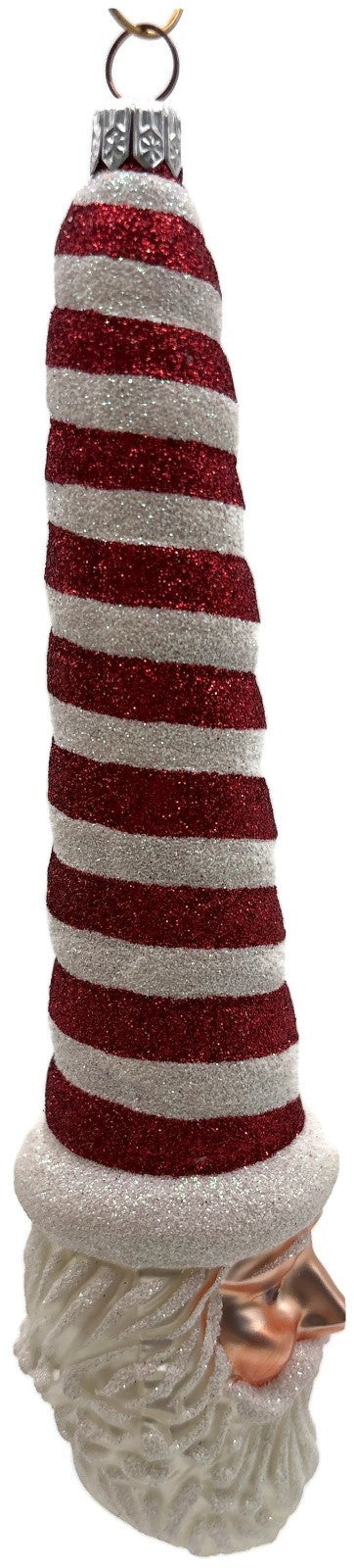 Patricia Breen Sucre Santa Red White Peppermint Striped Christmas Ornament 20385