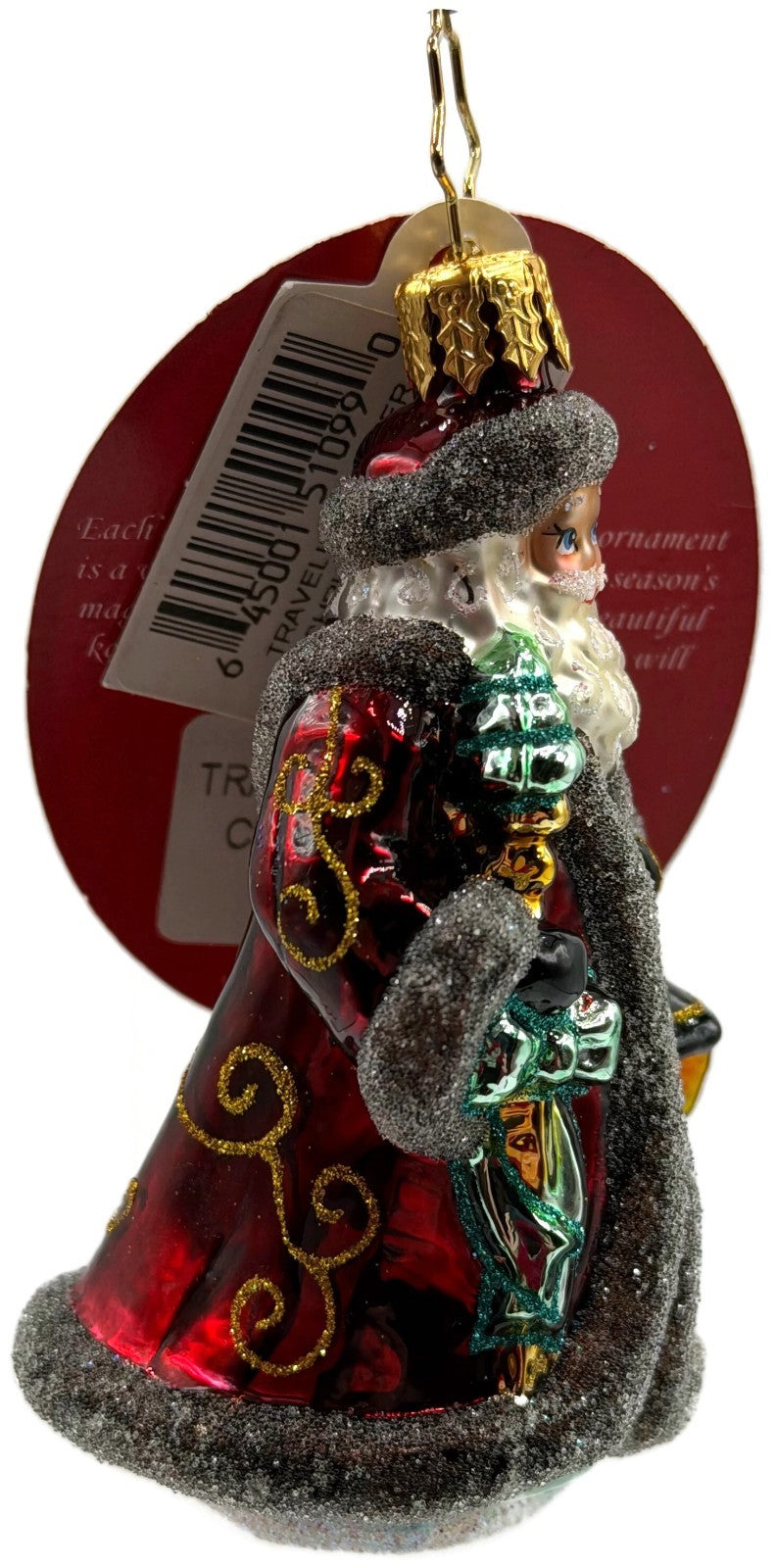 Christopher Radko Traveling Father Christmas Gem Santa Claus Ornament 10202411