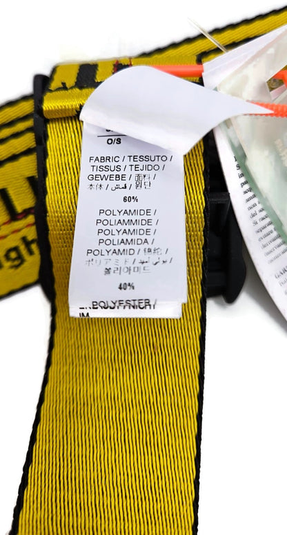 Off White c/o Virgil Abloh Industrial Belt Yellow 5400 lbs Webbing NWT14