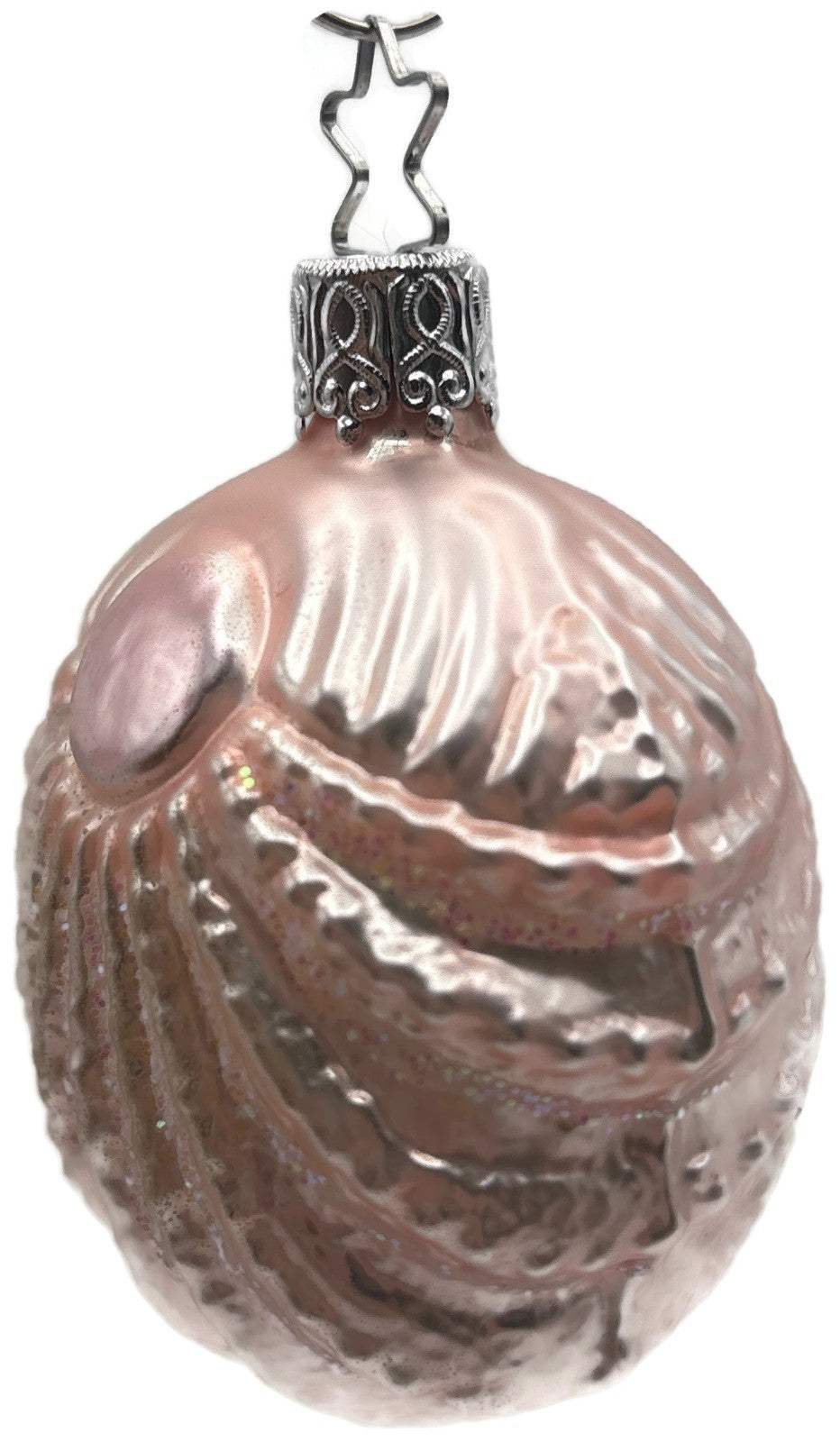 Inge-Glas OWC 3623 Pink Sea Shell German Glass Christmas Ornament Star Crown3