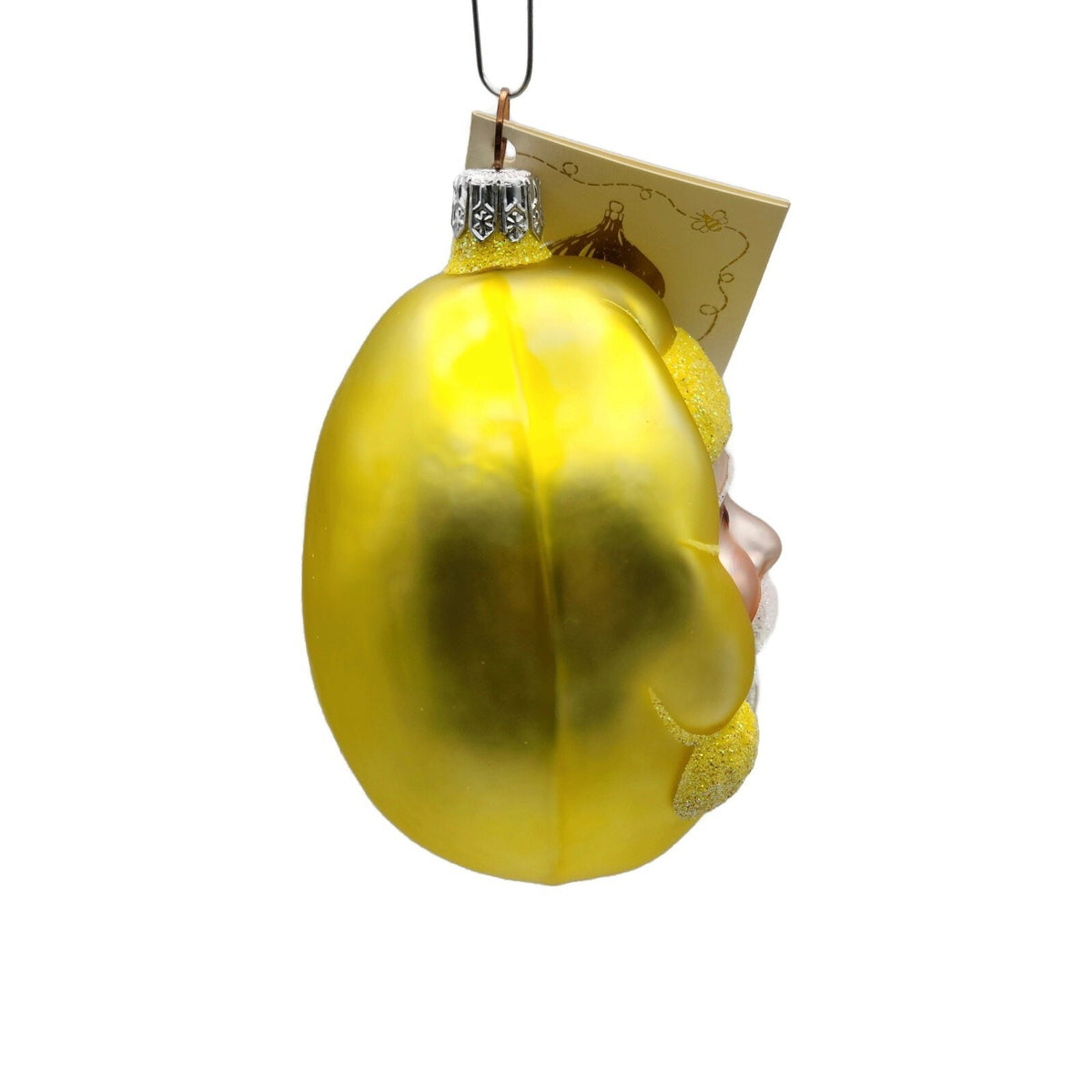 Patricia Breen Jelly Bean Santa Claus Yellow Matte Christmas Tree Ornament 99163
