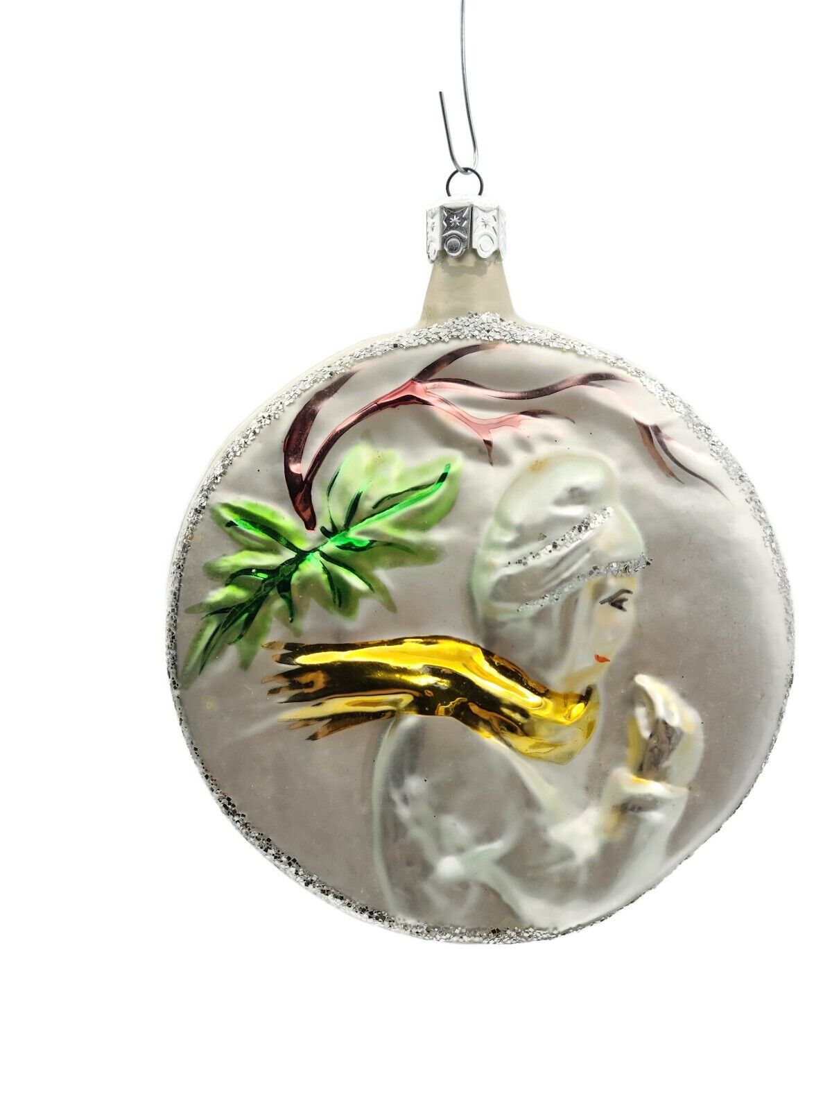 Christopher Radko Early Winter Medallion Christmas Holiday Ornament 90-024-0