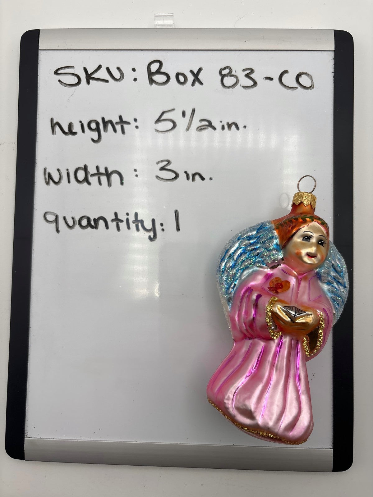 Christopher Radko On Wings of Hope Pink Angel Christmas Tree Ornament 95 SP 1010