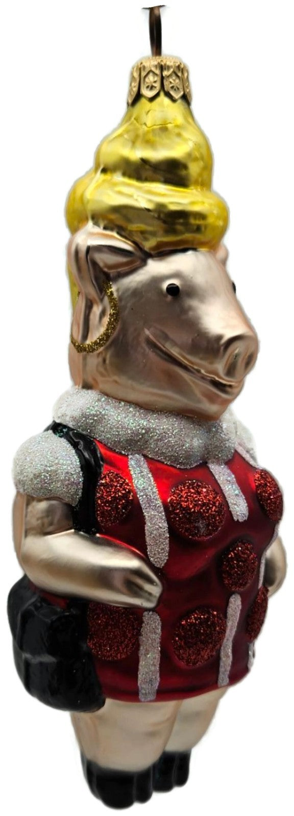 Patricia Breen This Little Piggy Goes to the Galleria Red Dress Ornament 96498