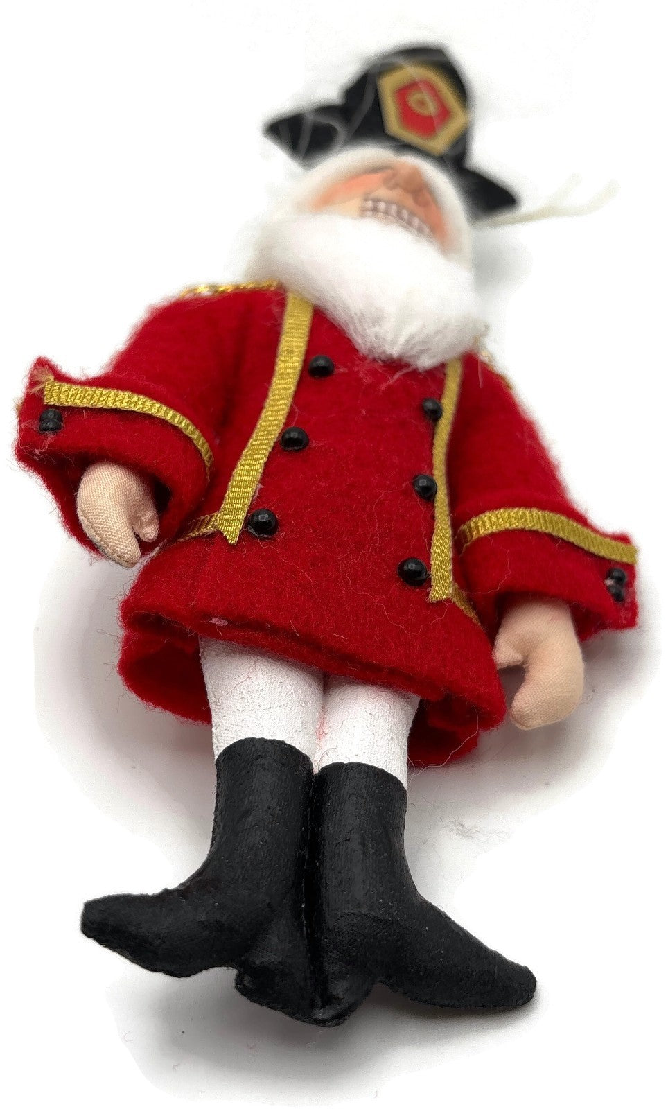 Gladys Boalt Nutcracker Red Coat Fabric Christmas Tree Ornament Signed Handmade8