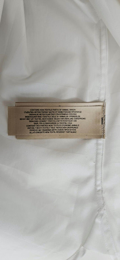 Burberry London White Tonal Check Button Front Shirt Women's Size 8 NWT18
