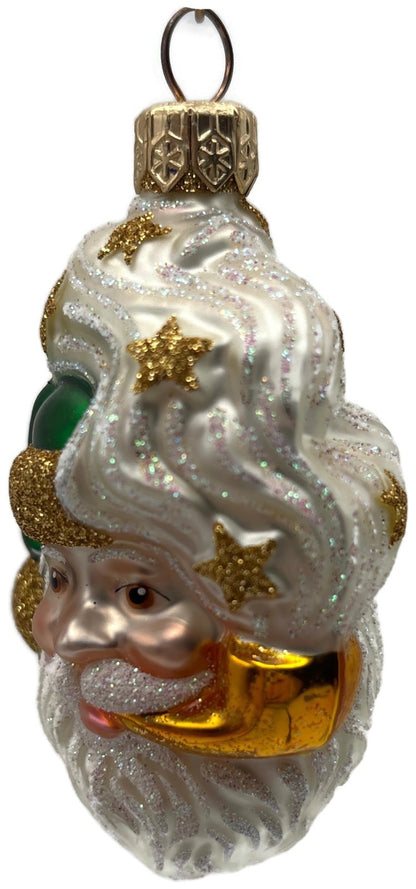 Patricia Breen Miniature Merry Olde Elf Green Gold Stars Christmas Ornament 99477