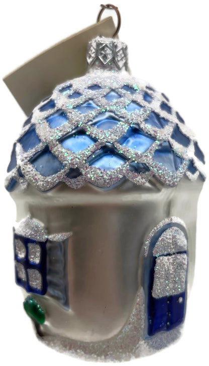 Patricia Breen Winter Acorn House Matte White Snowman Christmas Ornament 98038