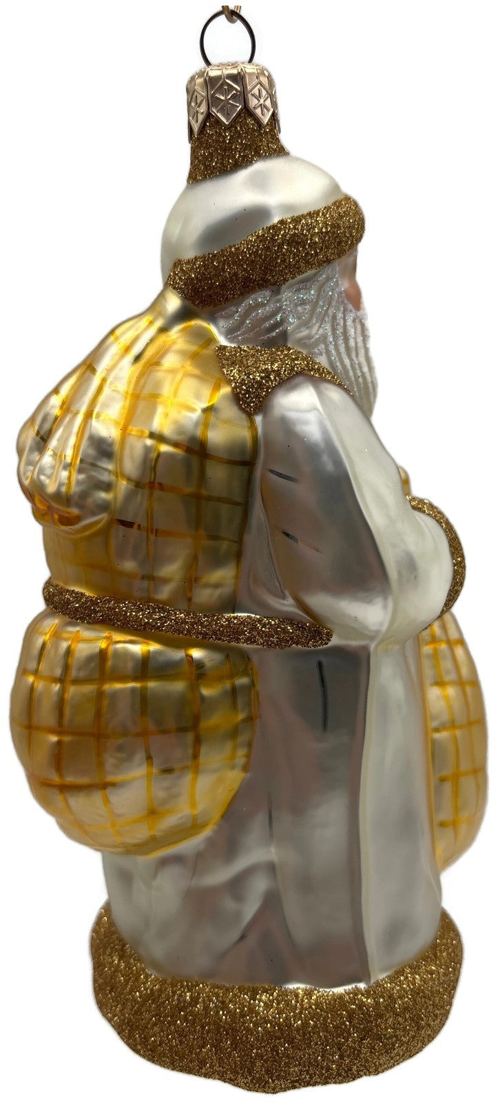 Patricia Breen Laden With Love Pearl Gold Santa Claus Christmas Ornament 98263