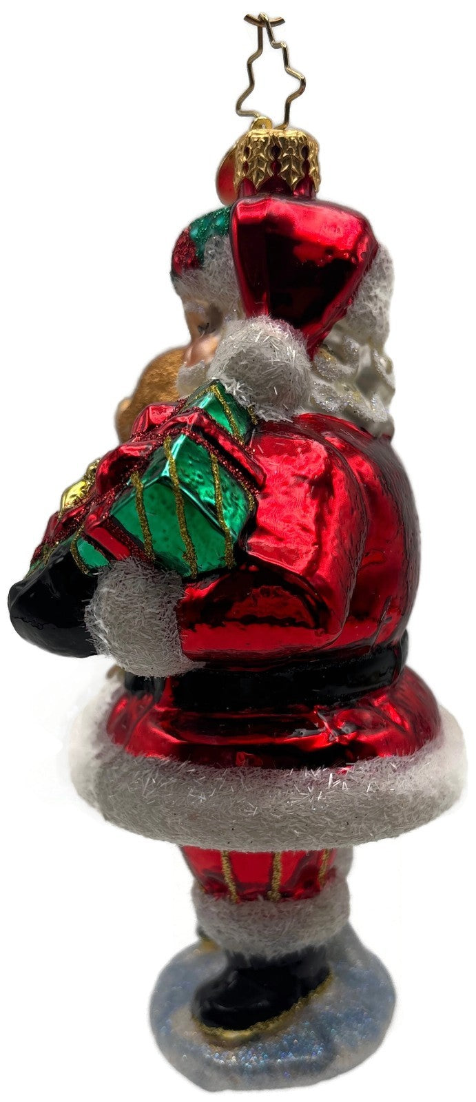 Christopher Radko 2021 The Gift of Teddy Santa Bear Glass Ornament 102061711