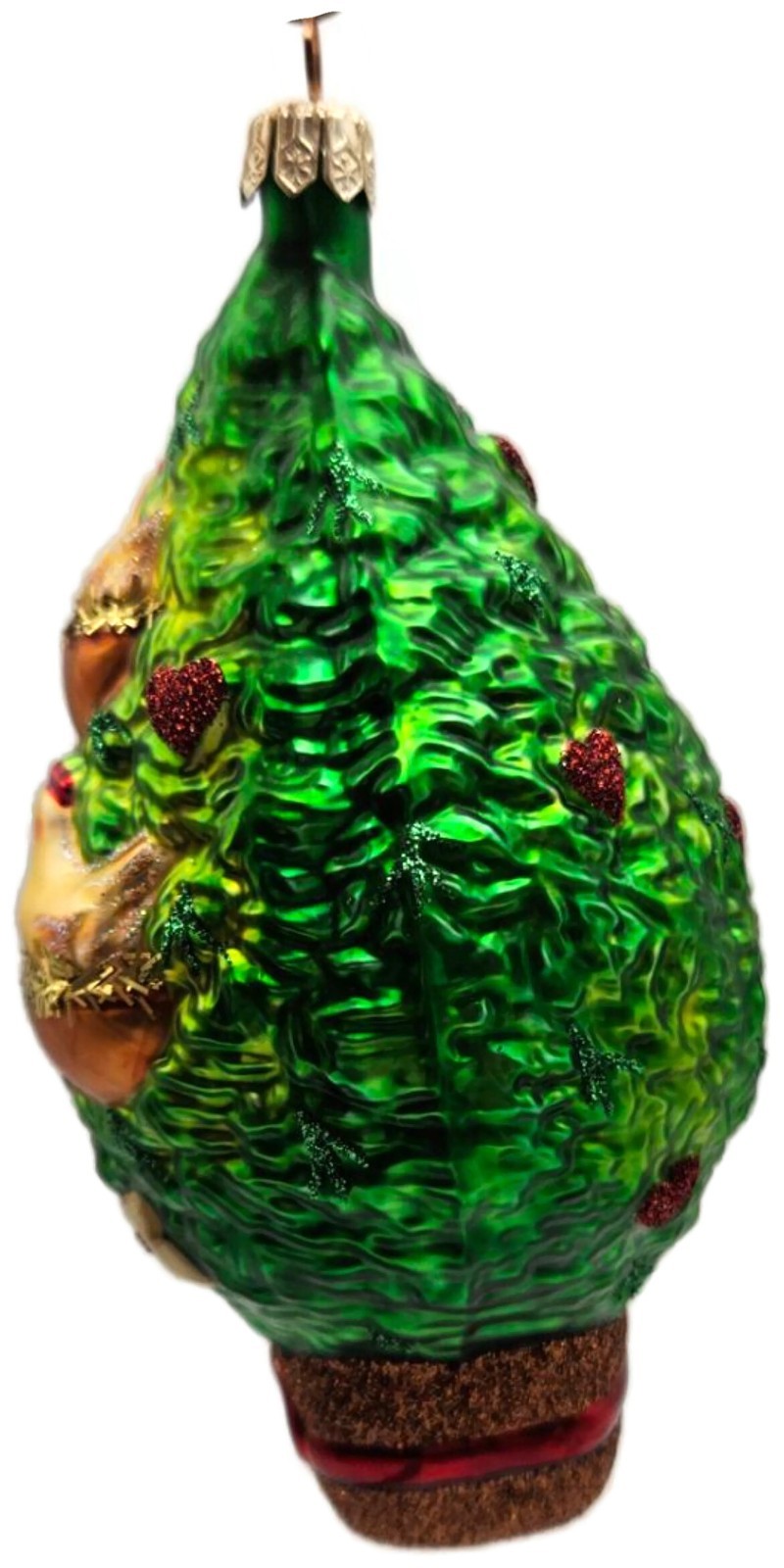 Patricia Breen Three French Hens Glittered Trunk Christmas Tree Ornament 20422