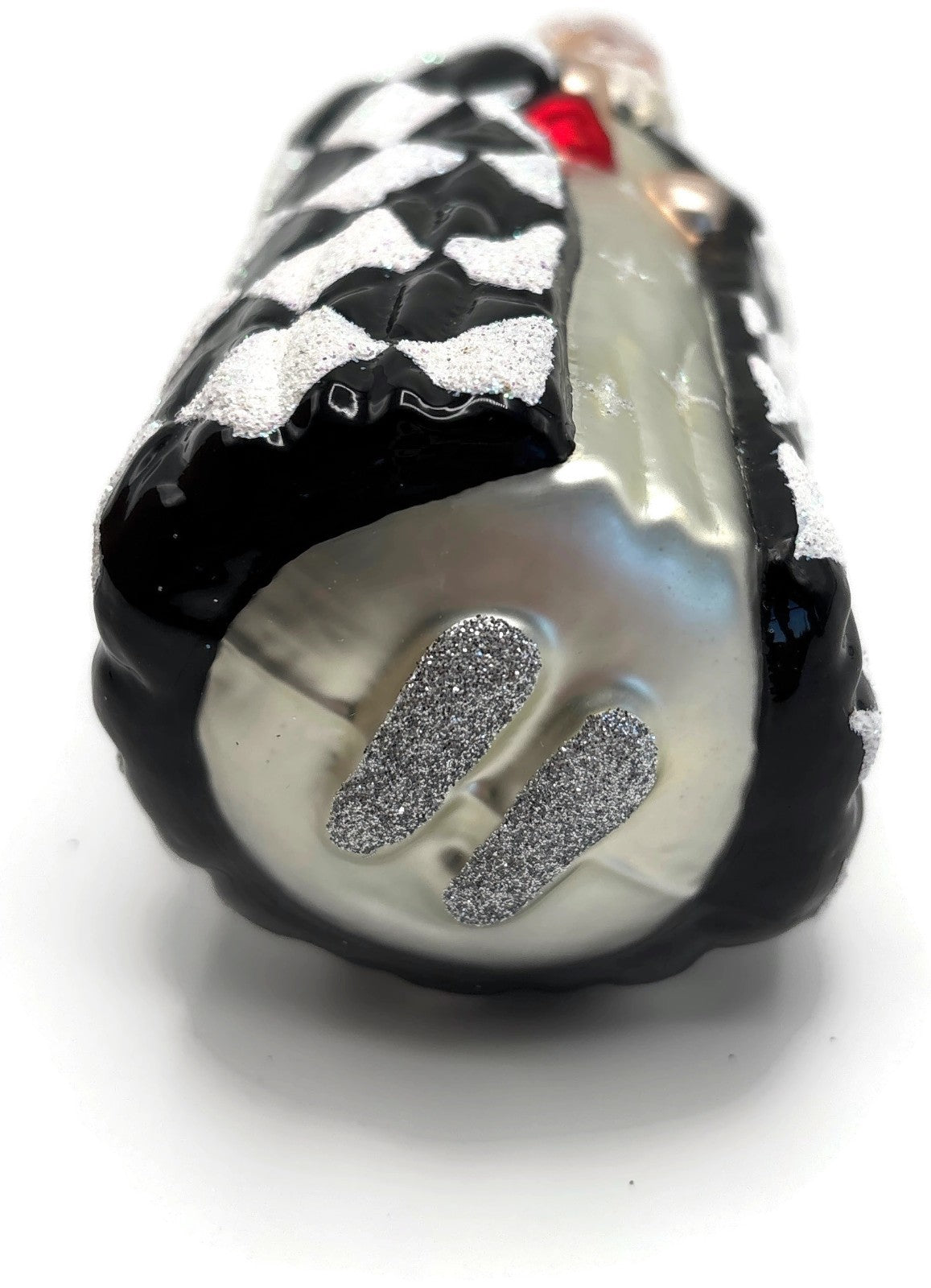 Patricia Breen Saint Louis Santa Black White Diamond Christmas Ornament 97378