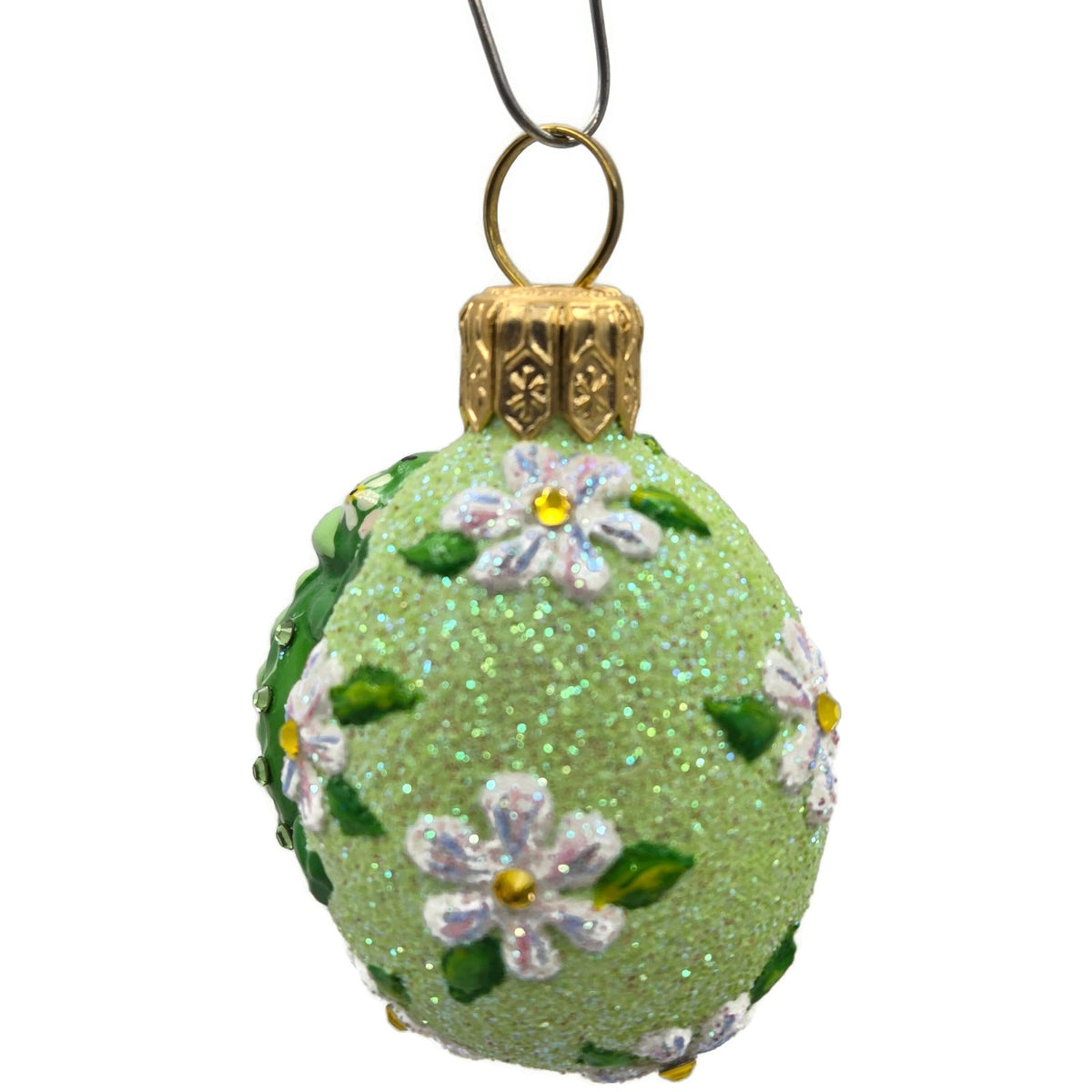 Patricia Breen Springtime Chameleon Daisy Green Jeweled Christmas Ornament 29297