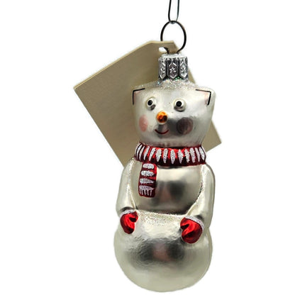 Patricia Breen Snowcat With Red Striped Scarf Pearl Christmas Tree Ornament 95260