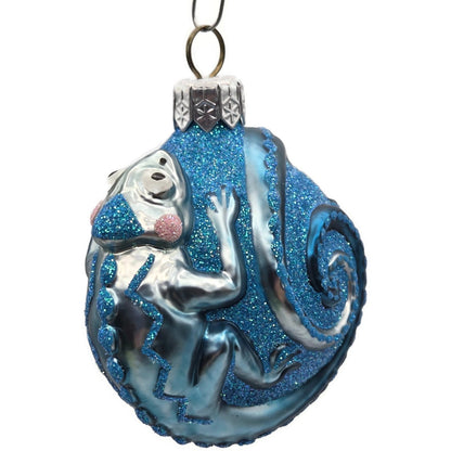 Patricia Breen Once Again for James Turquoise Chameleon Christmas Ornament 26693
