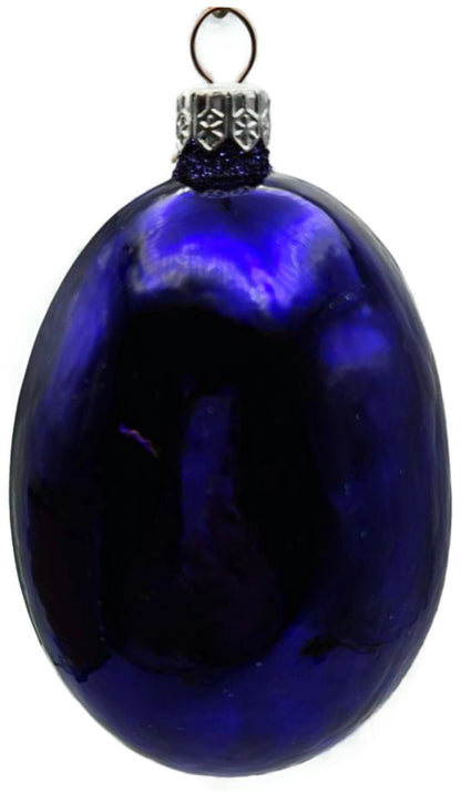 Patricia Breen Jelly Bean Santa Head Purple Shiny Christmas Tree Ornament 99165