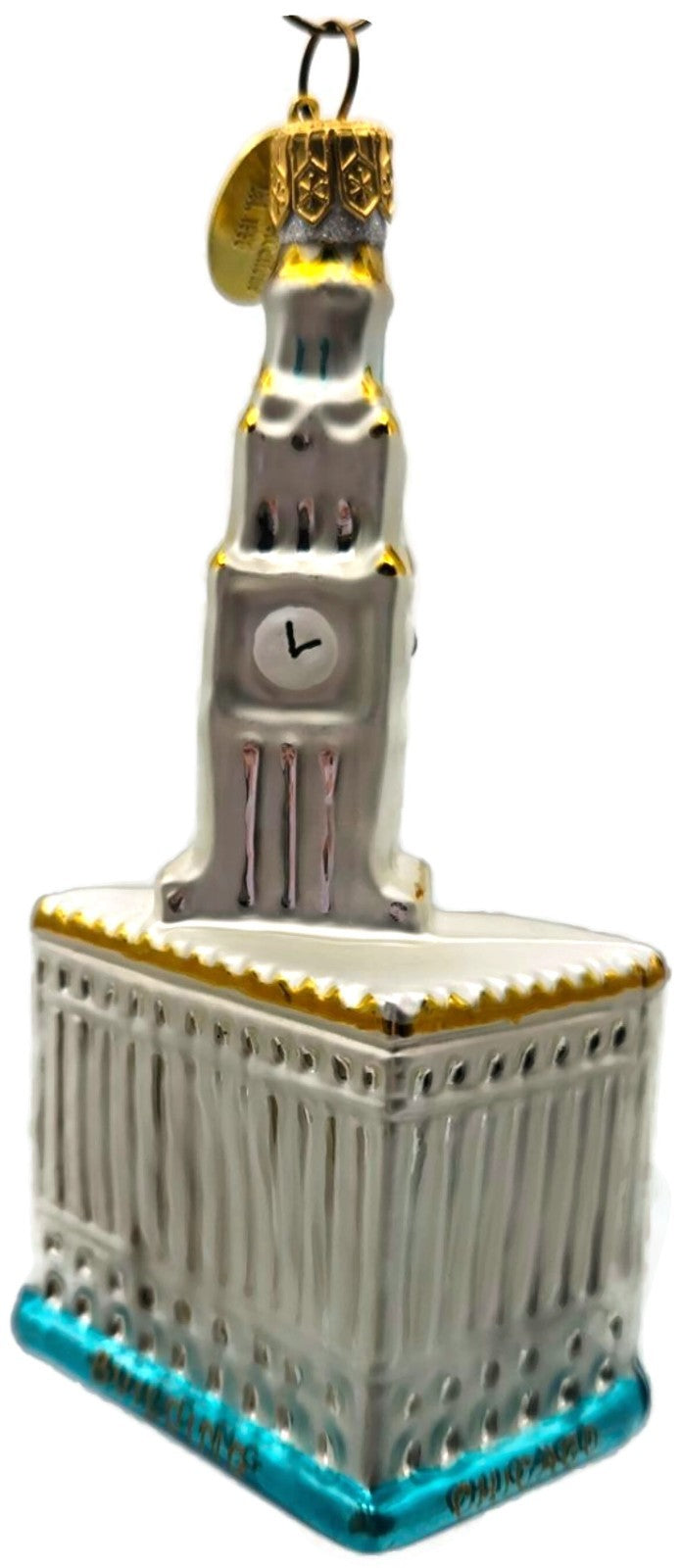 Landmark Creations Wrigley Building Chicago Magnificent Mile Christmas Ornament3
