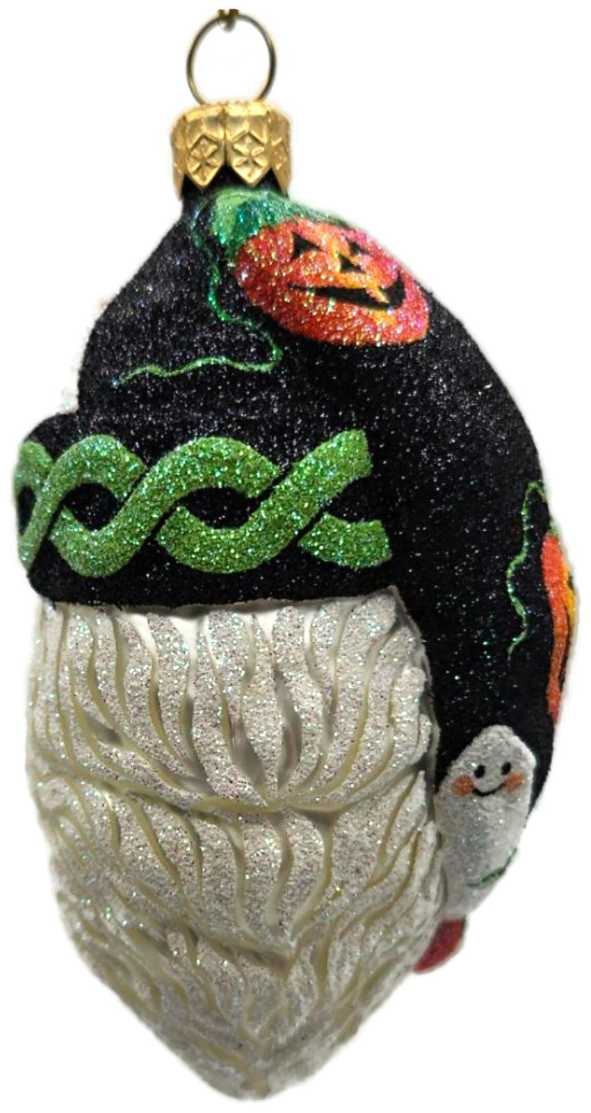 Patricia Breen Sparkle Plenty Halloween Santa Pumpkin Ghost Glass Ornament 23524
