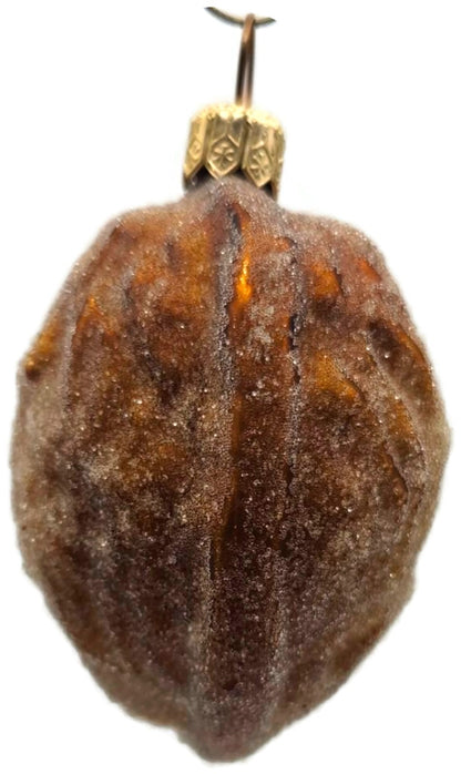 Christopher Radko Sugared Walnut Glitter Glass Christmas Tree Ornament 98-464-04