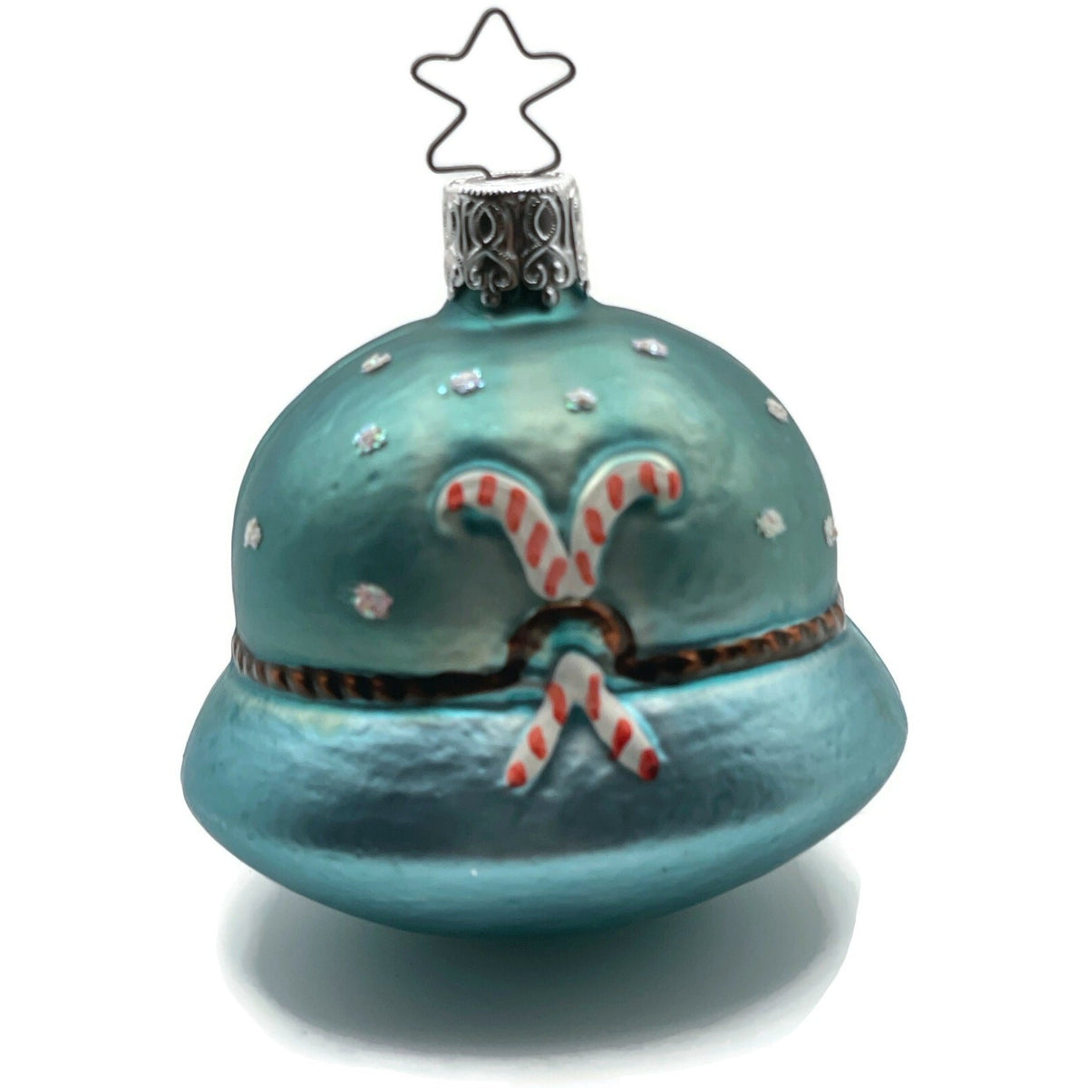 Inge Glass OWC Christmas Cap Candy Canes Glass Holiday Tree Decoration Ornament3