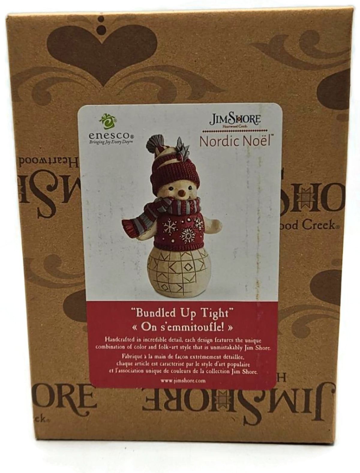 Jim Shore Enesco Snowy Smiles Nordic Noel Snowman Christmas Figurine 601083510
